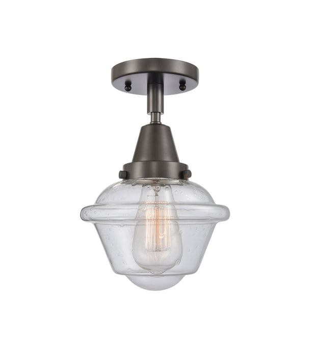 Innovations 447-1C-OB-G534 One Light Flush Mount, Oil Rubbed Bronze
