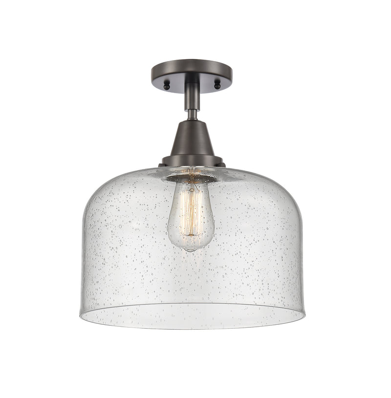 Innovations 447-1C-OB-G74-L One Light Flush Mount, Oil Rubbed Bronze