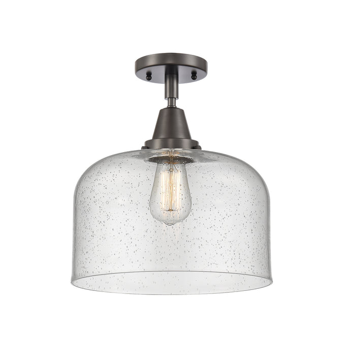 Innovations 447-1C-OB-G74-L One Light Flush Mount, Oil Rubbed Bronze