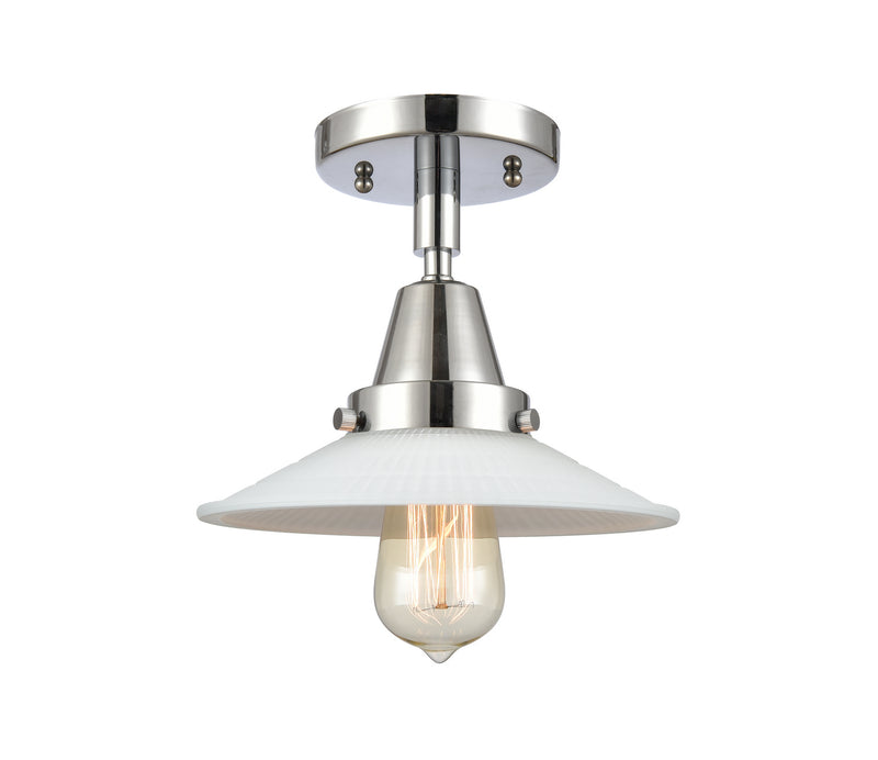 Innovations 447-1C-PC-G1 One Light Flush Mount, Polished Chrome