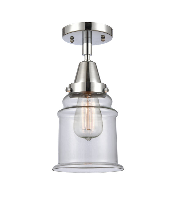 Innovations 447-1C-PC-G182 One Light Flush Mount, Polished Chrome