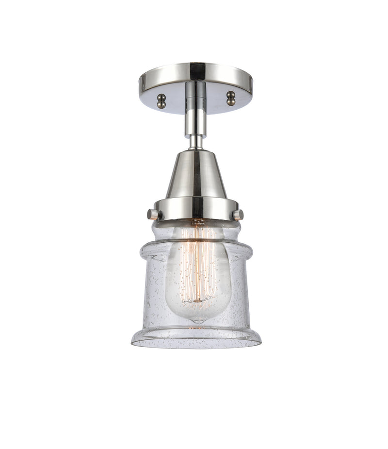 Innovations 447-1C-PC-G184S One Light Flush Mount, Polished Chrome