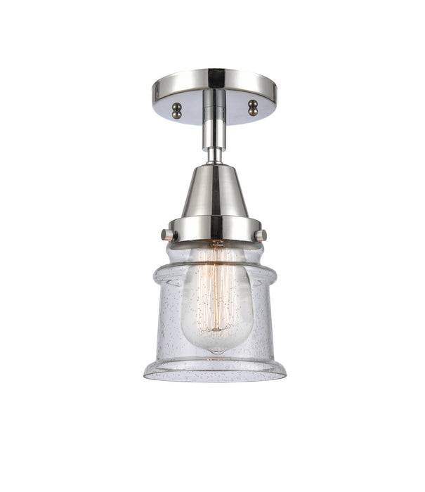 Innovations 447-1C-PC-G184S One Light Flush Mount, Polished Chrome