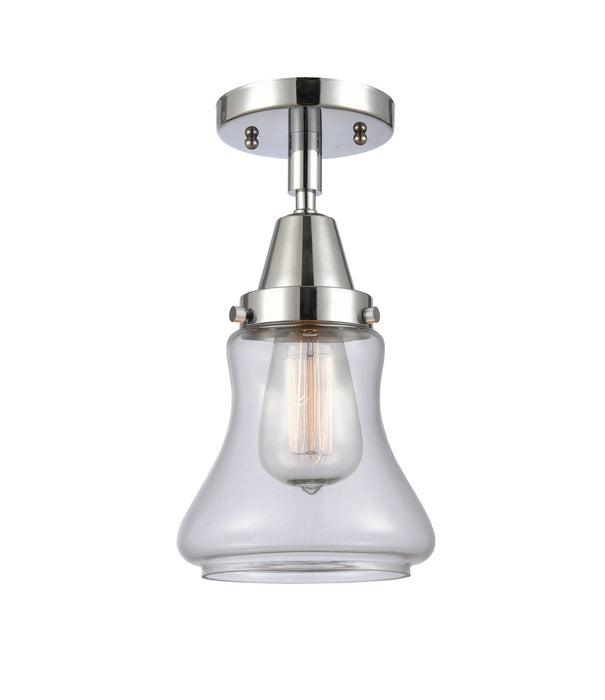 Innovations 447-1C-PC-G192 One Light Flush Mount, Polished Chrome