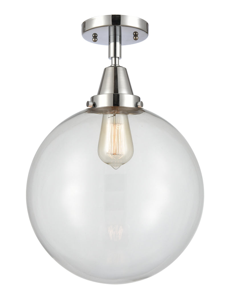 Innovations 447-1C-PC-G202-12-LED LED Flush Mount, Polished Chrome