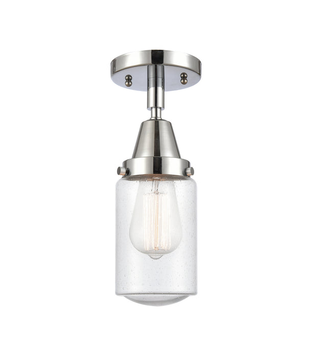 Innovations 447-1C-PC-G314 One Light Flush Mount, Polished Chrome