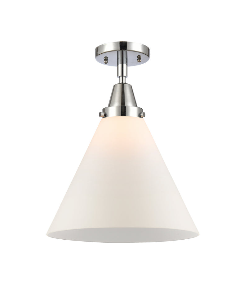 Innovations 447-1C-PC-G41-L One Light Flush Mount, Polished Chrome