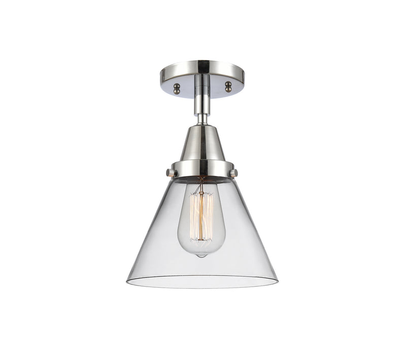 Innovations 447-1C-PC-G42 One Light Flush Mount, Polished Chrome