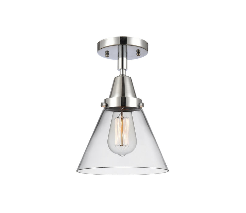 Innovations 447-1C-PC-G42 One Light Flush Mount, Polished Chrome