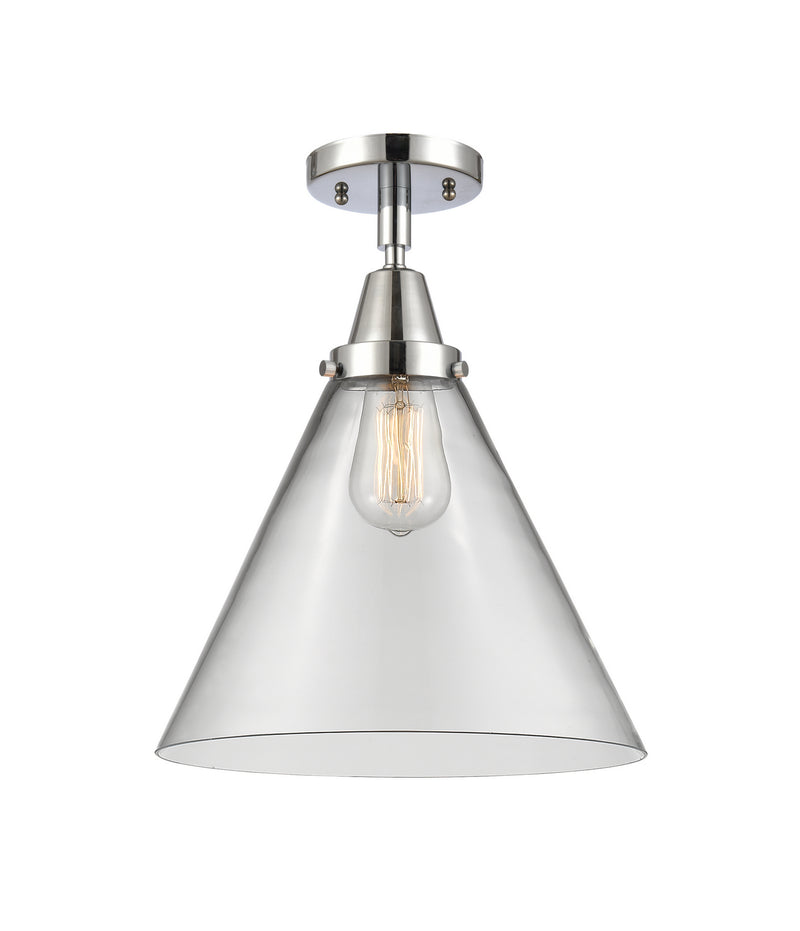 Innovations 447-1C-PC-G42-L One Light Flush Mount, Polished Chrome
