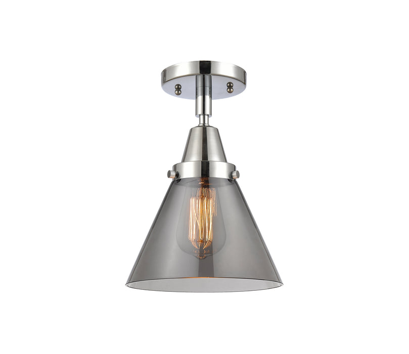 Innovations 447-1C-PC-G43 One Light Flush Mount, Polished Chrome