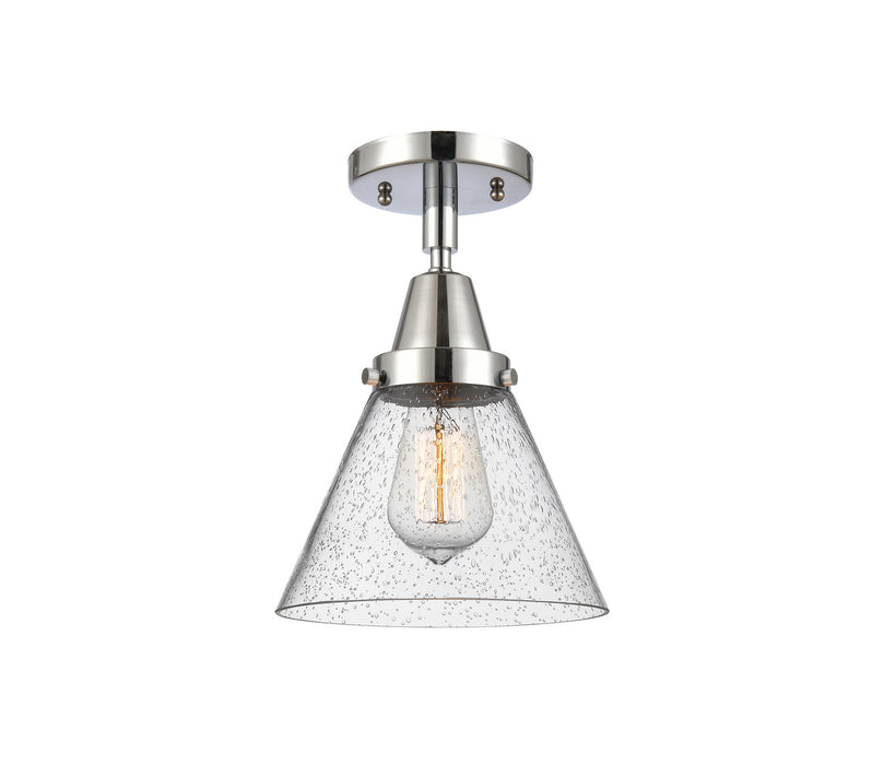 Innovations 447-1C-PC-G44 One Light Flush Mount, Polished Chrome