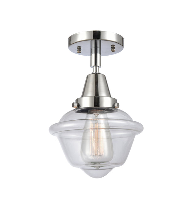 Innovations 447-1C-PC-G532 One Light Flush Mount, Polished Chrome