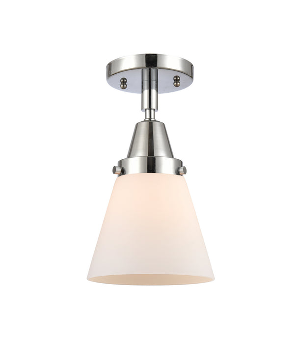 Innovations 447-1C-PC-G61 One Light Flush Mount, Polished Chrome