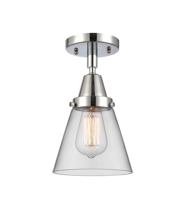 Innovations 447-1C-PC-G62 One Light Flush Mount, Polished Chrome