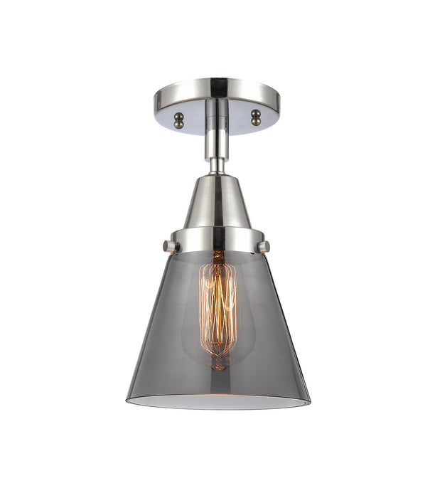 Innovations 447-1C-PC-G63 One Light Flush Mount, Polished Chrome