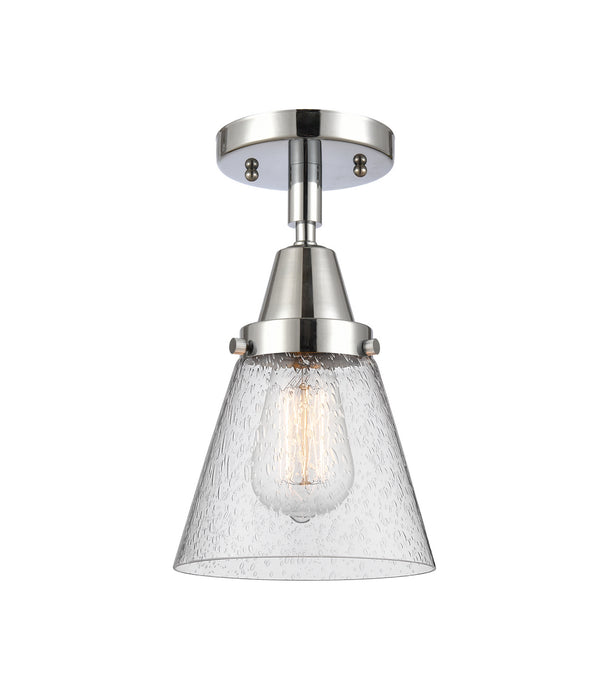 Innovations 447-1C-PC-G64 One Light Flush Mount, Polished Chrome