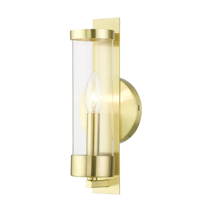 Livex Lighting 10141-12 One Light Wall Sconce, Satin Brass