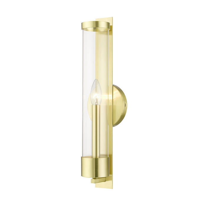 Livex Lighting 10142-12 One Light Wall Sconce, Satin Brass