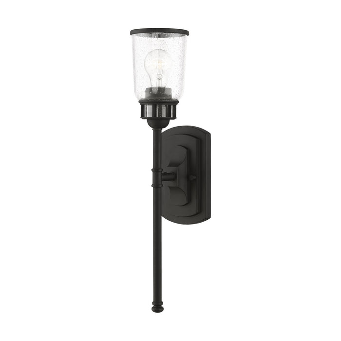 Livex Lighting 10511-04 One Light Wall Sconce, Black