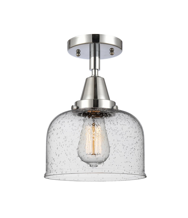Innovations 447-1C-PC-G74 One Light Flush Mount, Polished Chrome