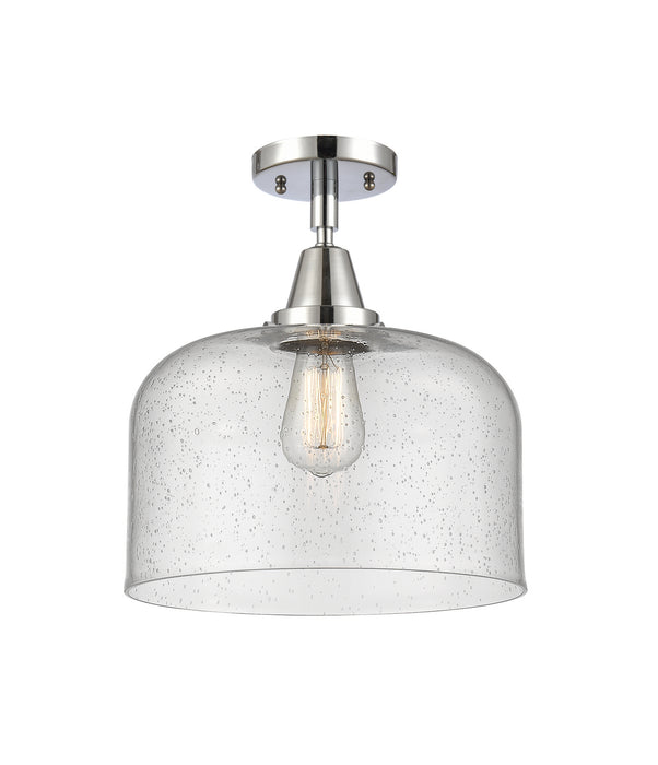 Innovations 447-1C-PC-G74-L One Light Flush Mount, Polished Chrome