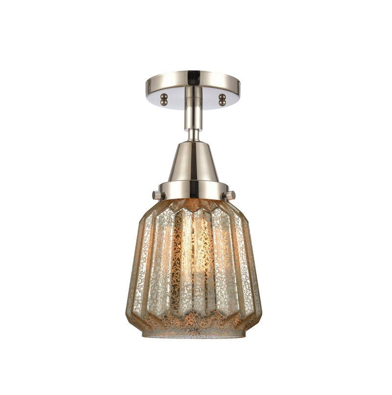 Innovations 447-1C-PN-G146-LED LED Flush Mount, Polished Nickel