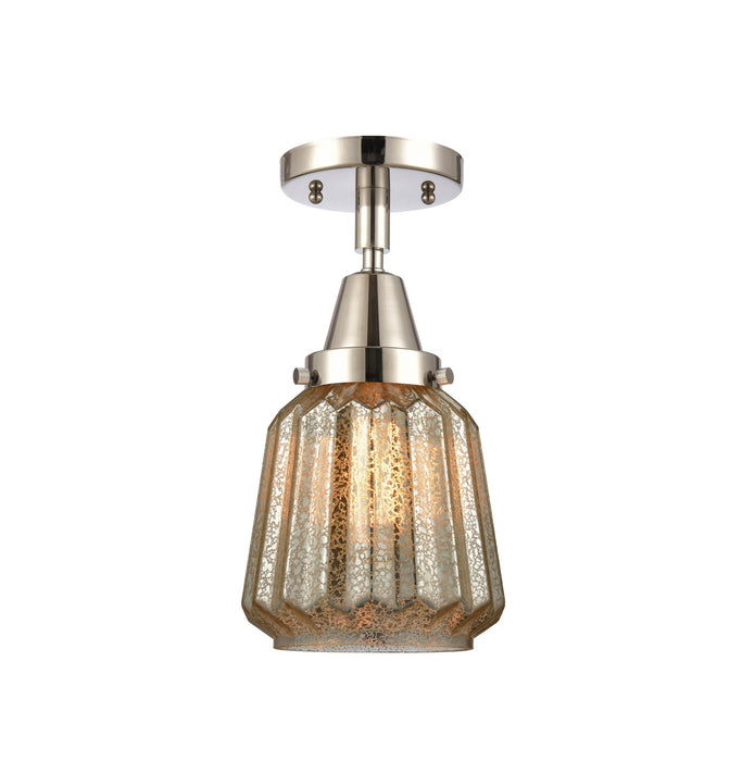 Innovations 447-1C-PN-G146-LED LED Flush Mount, Polished Nickel
