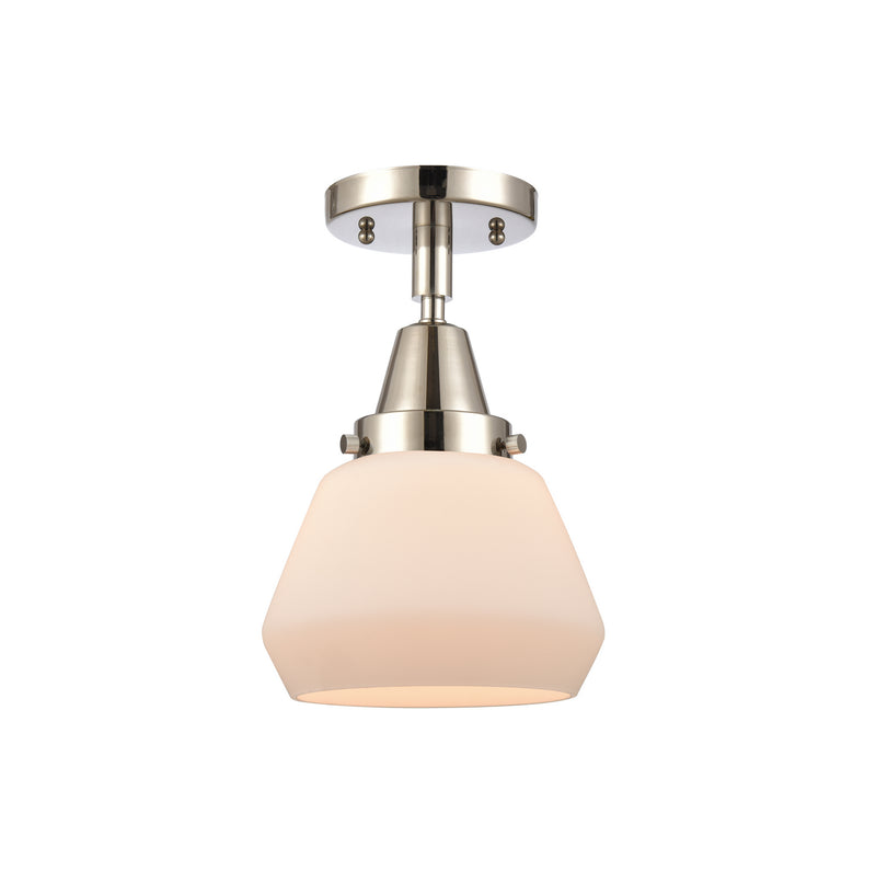 Innovations 447-1C-PN-G171 One Light Flush Mount, Polished Nickel