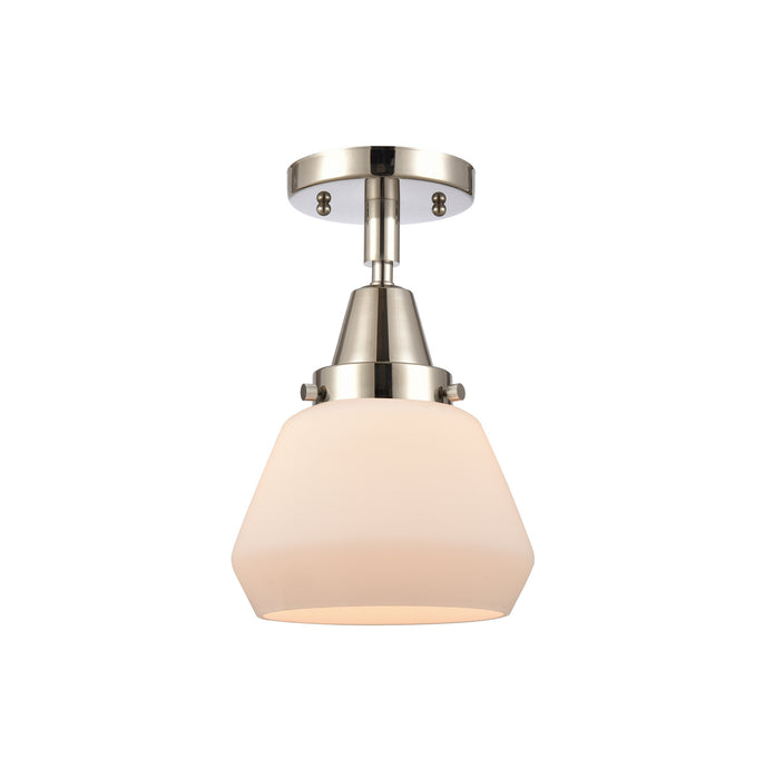 Innovations 447-1C-PN-G171 One Light Flush Mount, Polished Nickel