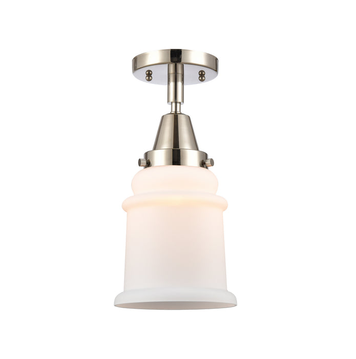 Innovations 447-1C-PN-G181 One Light Flush Mount, Polished Nickel