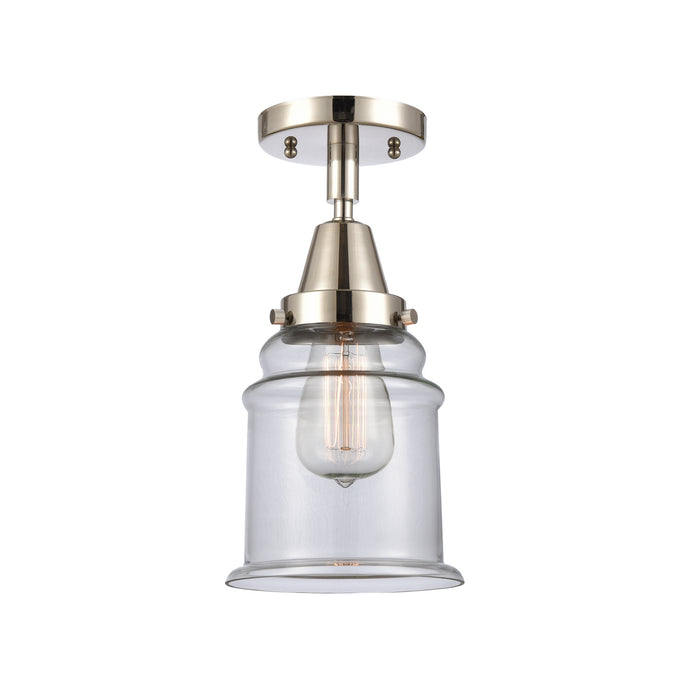 Innovations 447-1C-PN-G182 One Light Flush Mount, Polished Nickel