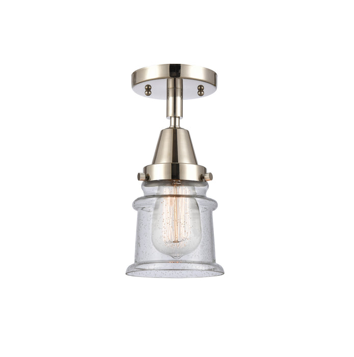 Innovations 447-1C-PN-G184S One Light Flush Mount, Polished Nickel