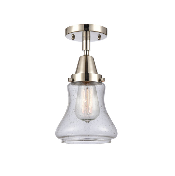 Innovations 447-1C-PN-G194 One Light Flush Mount, Polished Nickel