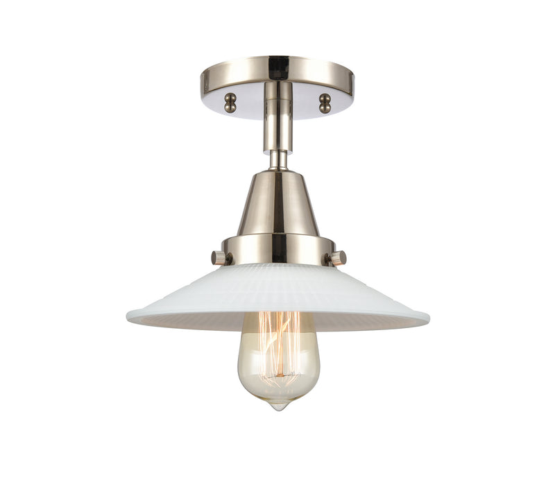 Innovations 447-1C-PN-G1-LED LED Flush Mount, Polished Nickel
