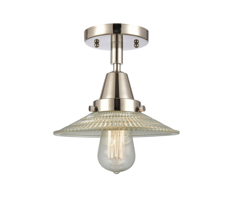 Innovations 447-1C-PN-G2 One Light Flush Mount, Polished Nickel