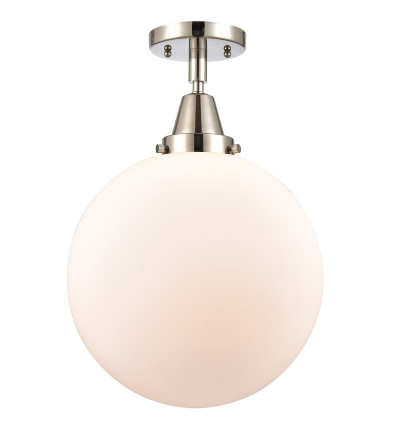Innovations 447-1C-PN-G201-12-LED LED Flush Mount, Polished Nickel