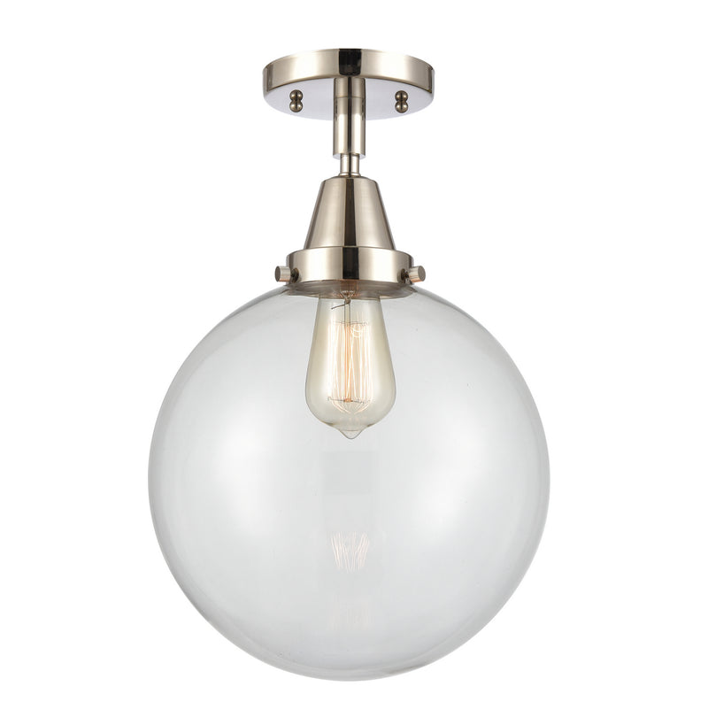Innovations 447-1C-PN-G202-10-LED LED Flush Mount, Polished Nickel