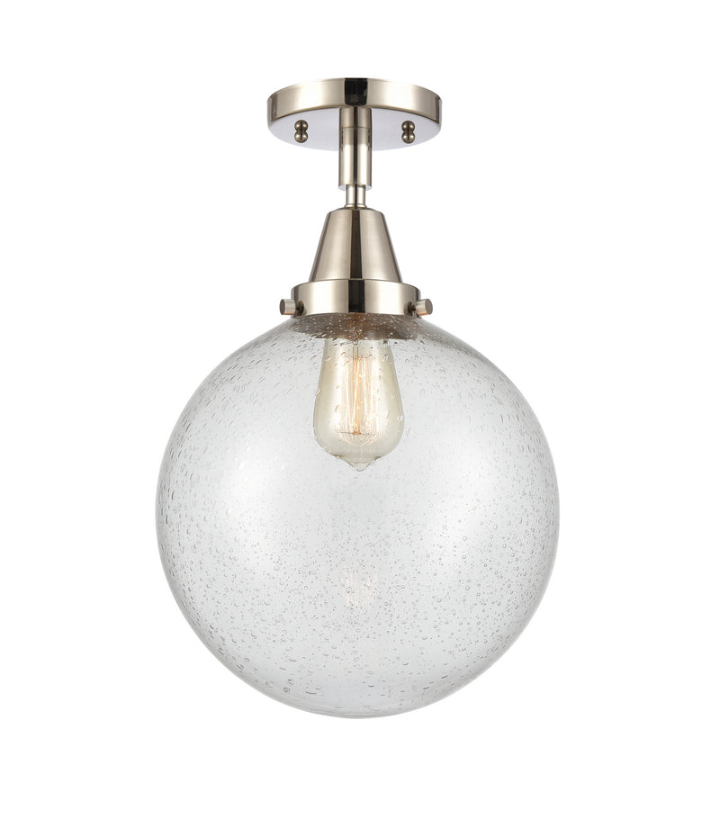 Innovations 447-1C-PN-G204-10-LED LED Flush Mount, Polished Nickel