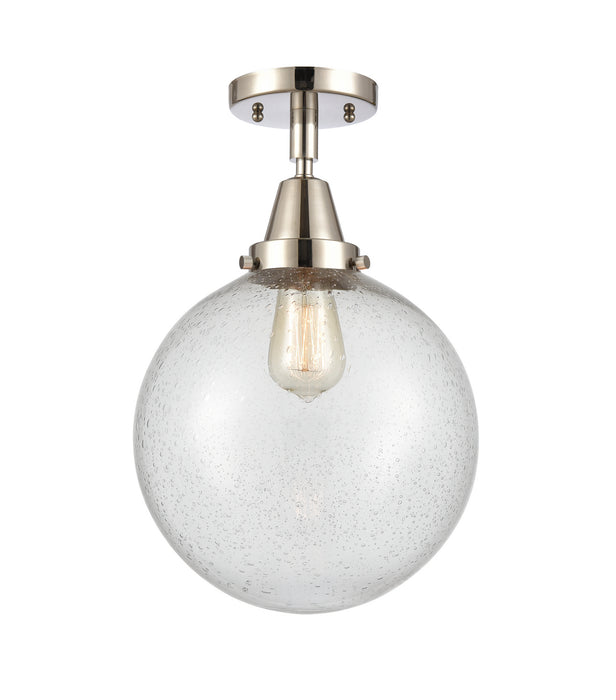Innovations 447-1C-PN-G204-10-LED LED Flush Mount, Polished Nickel