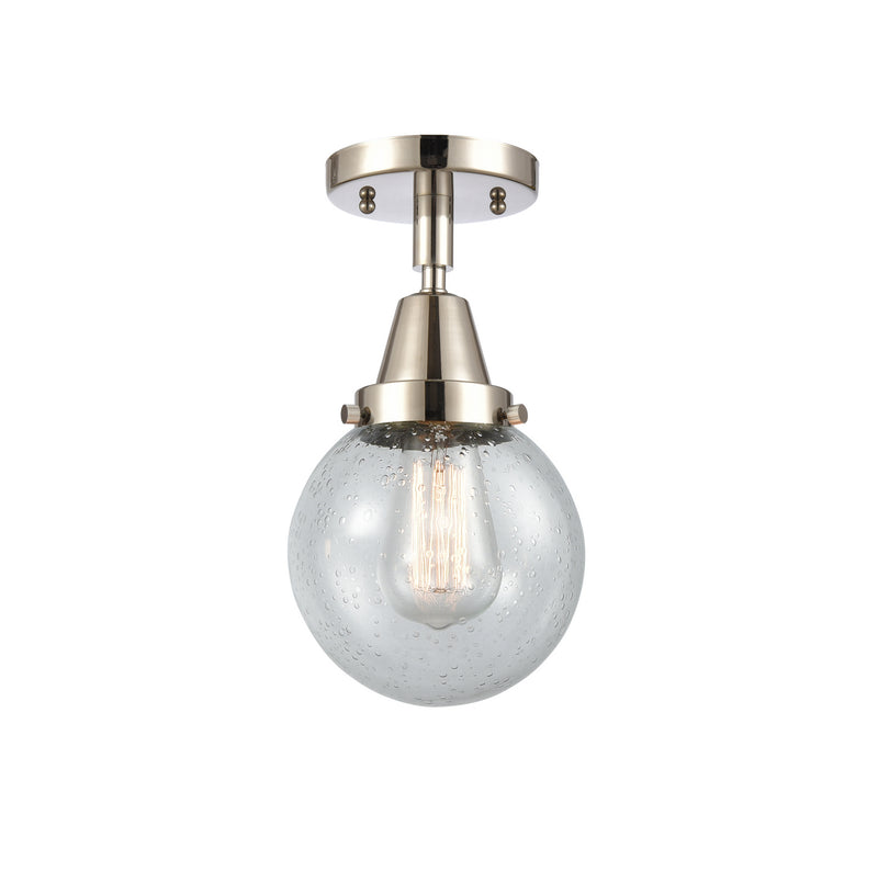 Innovations 447-1C-PN-G204-6 One Light Flush Mount, Polished Nickel