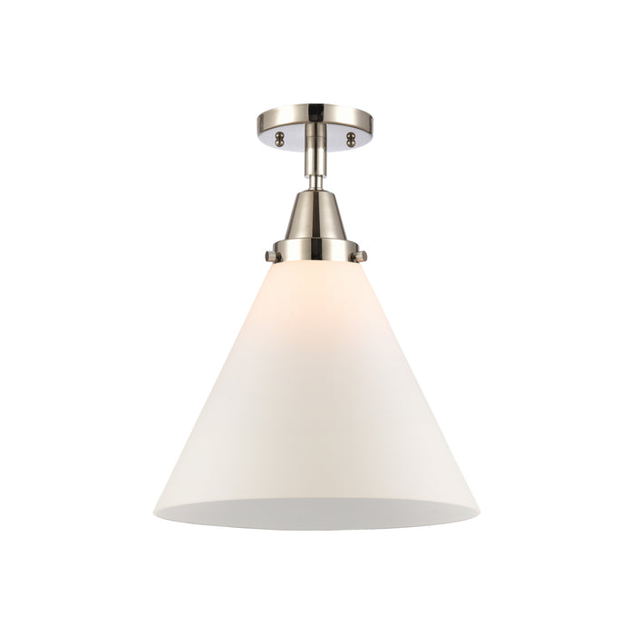 Innovations 447-1C-PN-G41-L One Light Flush Mount, Polished Nickel