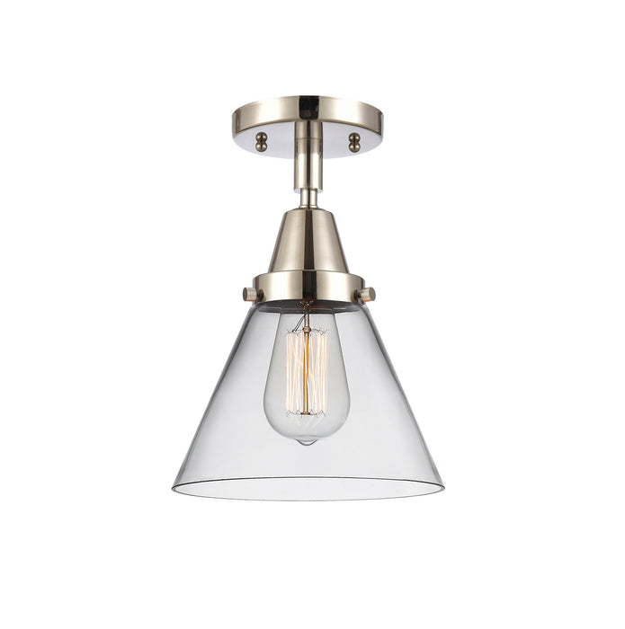 Innovations 447-1C-PN-G42 One Light Flush Mount, Polished Nickel