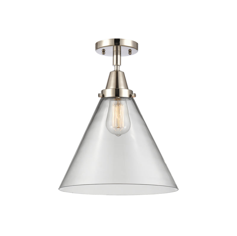 Innovations 447-1C-PN-G42-L One Light Flush Mount, Polished Nickel