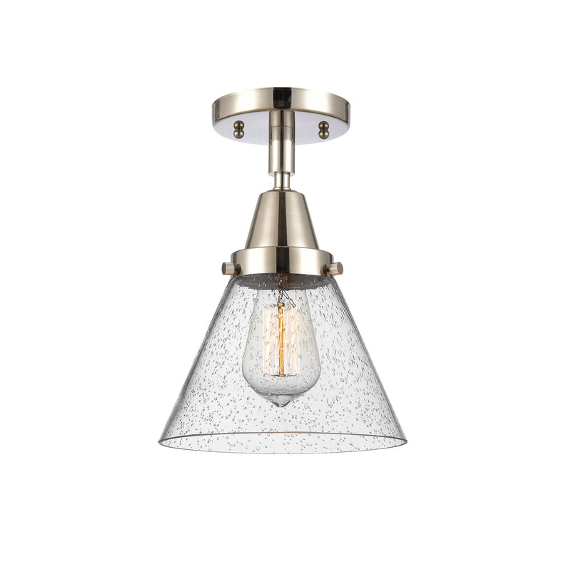 Innovations 447-1C-PN-G44 One Light Flush Mount, Polished Nickel