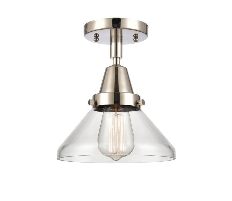 Innovations 447-1C-PN-G4472 One Light Flush Mount, Polished Nickel