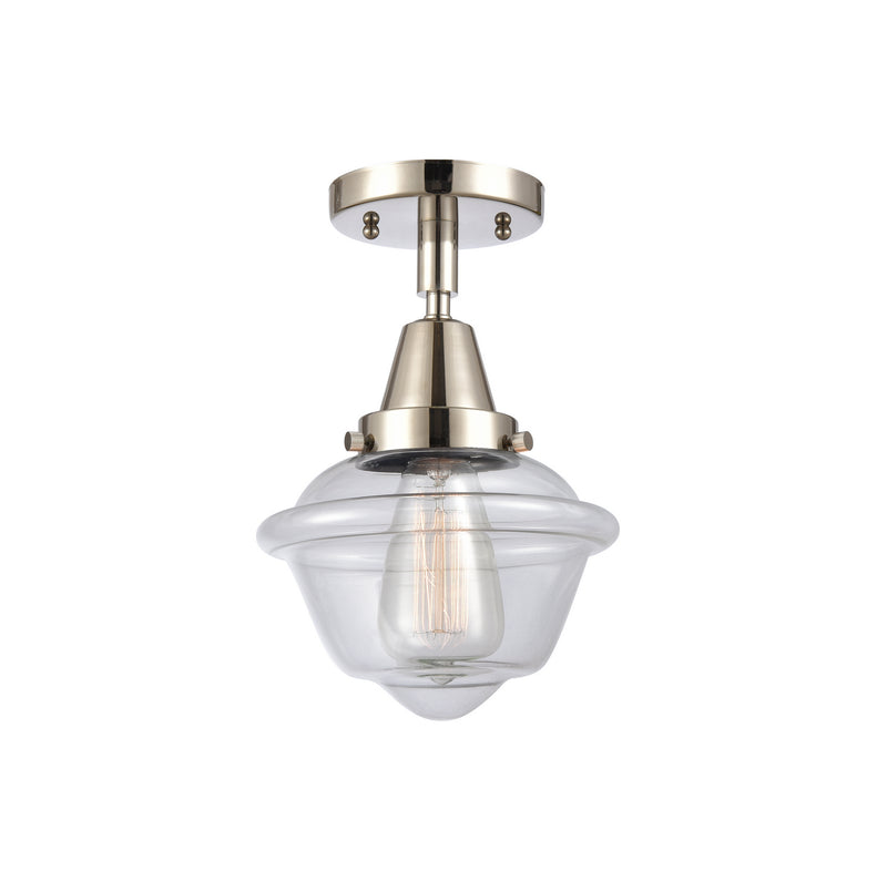 Innovations 447-1C-PN-G532 One Light Flush Mount, Polished Nickel