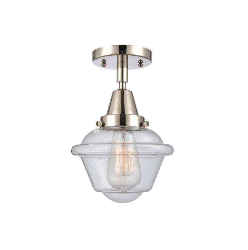 Innovations 447-1C-PN-G534 One Light Flush Mount, Polished Nickel