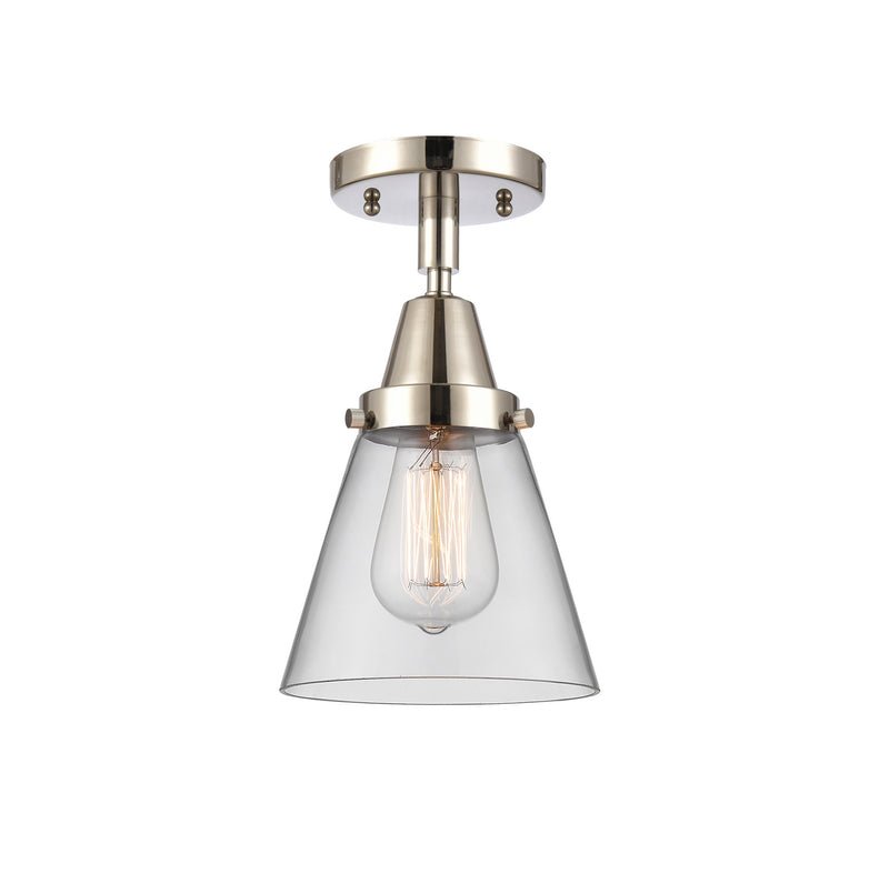 Innovations 447-1C-PN-G62 One Light Flush Mount, Polished Nickel