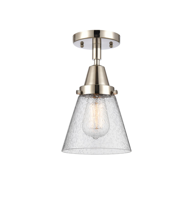 Innovations 447-1C-PN-G64 One Light Flush Mount, Polished Nickel